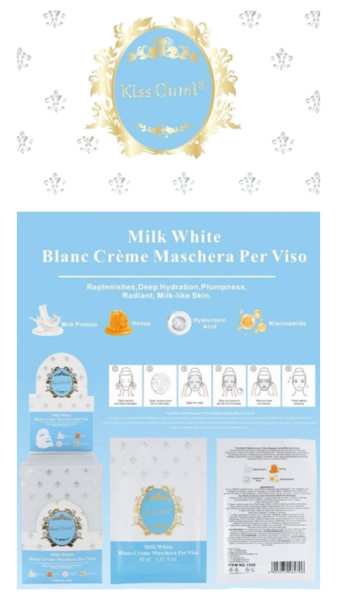 Biancolatte Kiss Oumì maschera viso